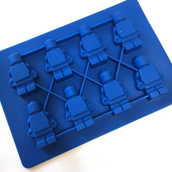Lego Style Minifig Candy or  Ice Cube Tray Mold Sorbus Silicone NWOT - Picture 7 of 11